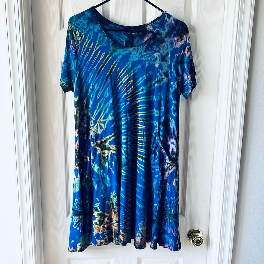 Colorful Tie-Dye Mini Dress